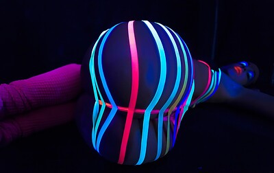 Jada Stevens in Blacklight Booty from 