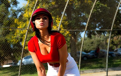 Audrey Bitoni in Audrey Gets the Batter Up from 
