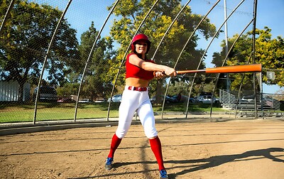 Audrey Bitoni in Audrey Gets the Batter Up from 