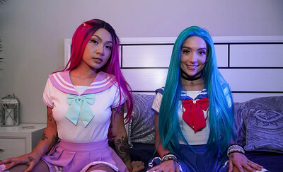 Bailey Base and Yumi Sin in Cosplay Overload! UWU from