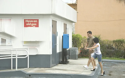 Anna in Gas Station Sucking! from 