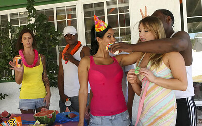 Isis Love and Brooke Banner in Happy Birthday Shooter from