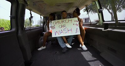 Yara Skye and Jaime Fetti in Church girls are easy to get on the Bang Bus from 