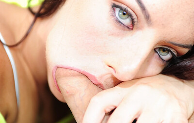 Nikki Lavay in Amateur Brunette Gives An Awesome Blow-Job! from 