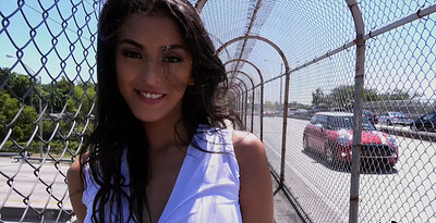 Sophia Leone in In Public With Latina Beauty Sophia Leone from