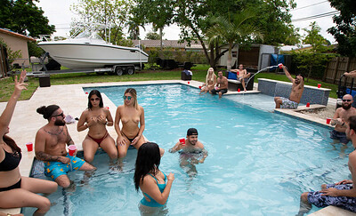 Krissy Lynn and Rose Monroe in Pool Side Fuck Fest from
