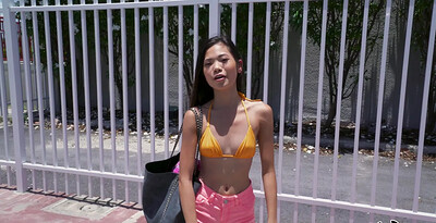 Vina Sky in Tiny Asian Pussy Stretched on The Bus from 