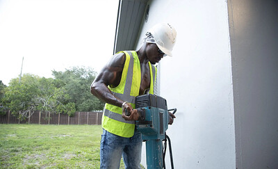 Rose Monroe in Rose Monroe Bangs Construction Worker from