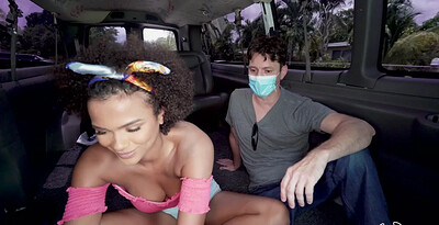 Alina Ali in Hot Ebony Hops on the Bus from 