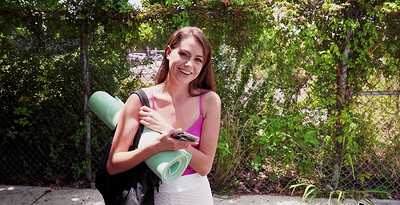 Selena Love in Pink Yoga Girl from 