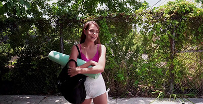 Selena Love in Pink Yoga Girl from 