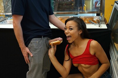 Alice March and Adrian Maya in Hot dog stand from 
