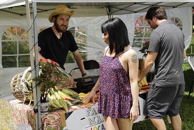 Quinn Wilde and Rina Ellis in Farmers Market Sluts from