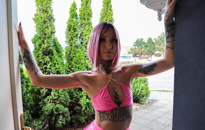 Peter Stallion and Tabitha Poison in From street girl to club girl from 