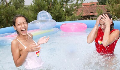 Jane B and Monica F in Wetteens 92 from 