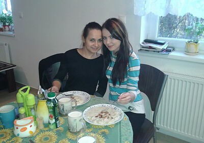 Ashley I (right) in  from 