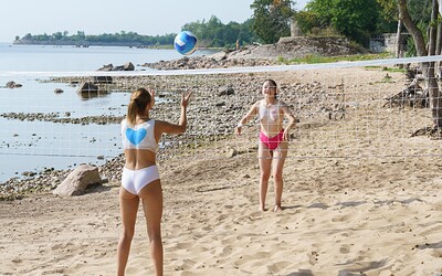 Olivia Trunk and Andrew Marshall in Sensational Beach Volleyball 1 from 