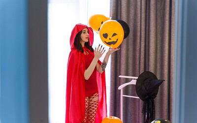 Eva Tender in Halloween little Devil from 
