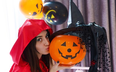 Eva Tender in Halloween little Devil from 