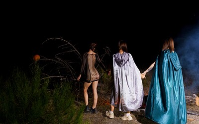 Eva Tender and Sirena Milano in Haunted Halloween from 