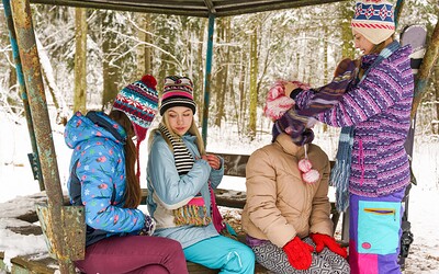 Lisa Nixon and Aliska Dark in Snow bunnies 2 from 