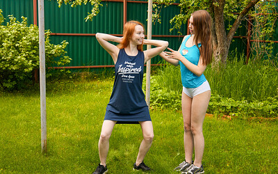 Lana Rose and Emily Pilu in A good lesbian stretch from 