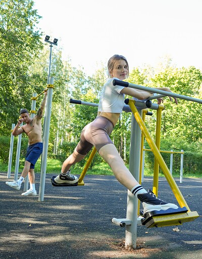 Milka Wey and Pimpal Bill in Gym Day from 