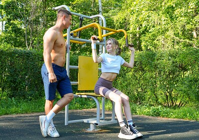 Milka Wey and Pimpal Bill in Gym Day from 