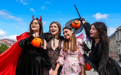 Jane White and Virgin Butterfly in Halloween from 