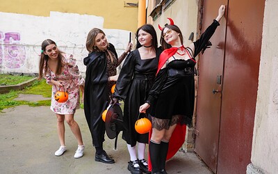 Jane White and Virgin Butterfly in Halloween from 