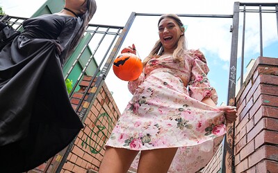 Jane White and Virgin Butterfly in Halloween from 