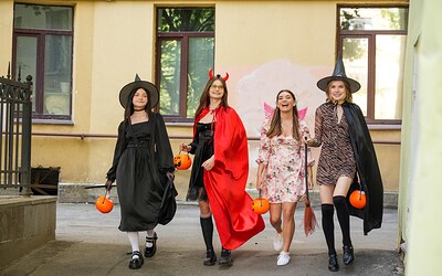 Jane White and Virgin Butterfly in Halloween from 