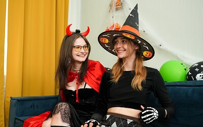 Jane White and Virgin Butterfly in Halloween from 
