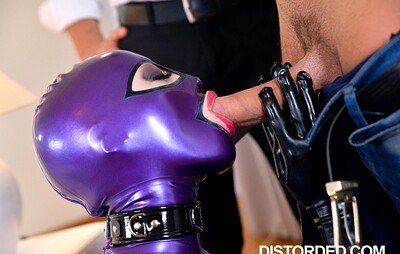 Latex Lucy and Juan Lucho in Purple Latex Doll from 