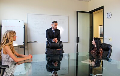 Calvin Hardy and Haley Reed in Edward's commands from