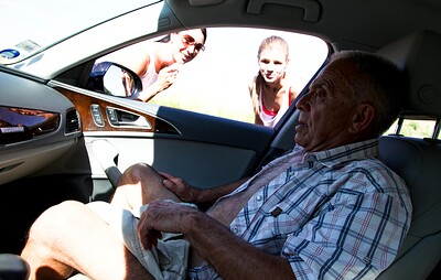 Linda Caprice and Sara Kay in Street prostitute fucking with son, grandpa and uncle from 