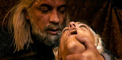 Blanche Bradburry and Steve Q in Blonde seduced by returning knight from 