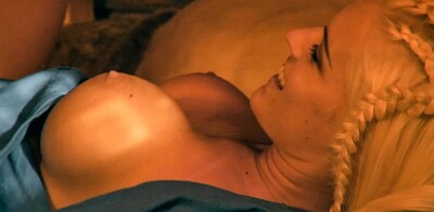 Blanche Bradburry and Steve Q in Blonde seduced by returning knight from 