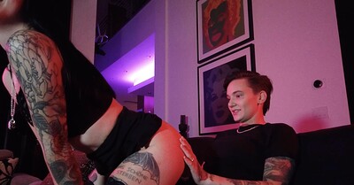 Nikki Hearts and Charlotte Sartre in Charlotte Sartre Gets Dyked Down in an ALL ANAL Halloween from 
