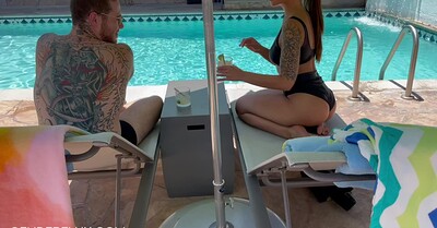April Olsen and Tony Slips in April Olsen and Tony Slips: Pool Day Part 2 from 