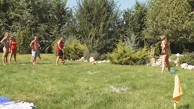 Misty Mild and Carol in Naked Croquet from 