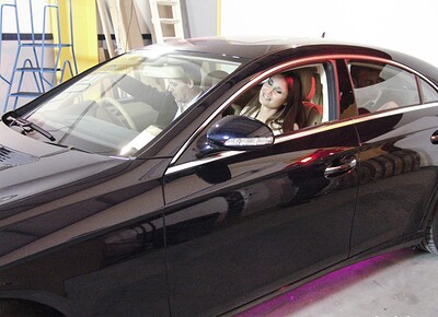 Claudia Rossi and Melissa Black in Ben Dover's Motor Birds from 
