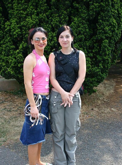 Renee and Elizabeth Lawrence in 500 Pound Vatican Trip from 