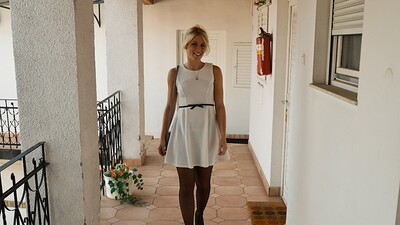 Sweet Cat in Beautiful blonde in stockings! from 