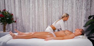 Dido Angel and Sara Kay in Getting oily from 