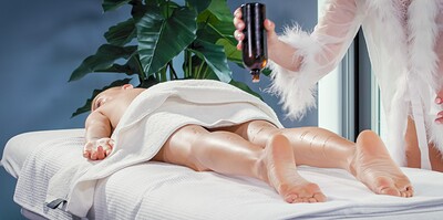 Tiffany Tatum and Nancy A in Sexy lesbian massage and orgasms from 