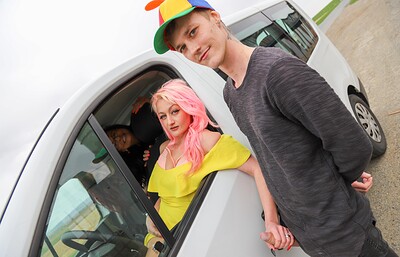 Mia Darklin and Samantha Wett in Crazy horny ladies van part 2 from 