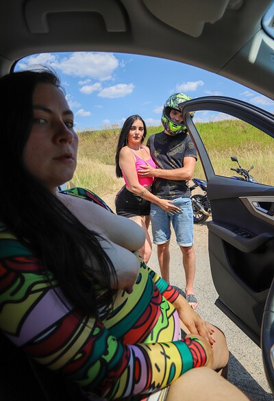 Ellen Saint and Christina Santes in Motorbike adventure from 