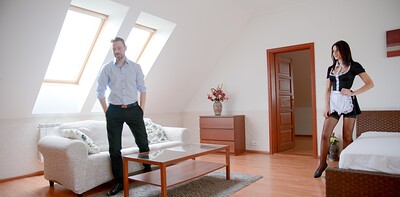 Mia Trejsi and Erik Everhard in Cleaning lady wants more from
