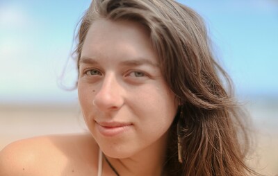 Kara Dasna and Lily Rei in Having fun at the beach from 